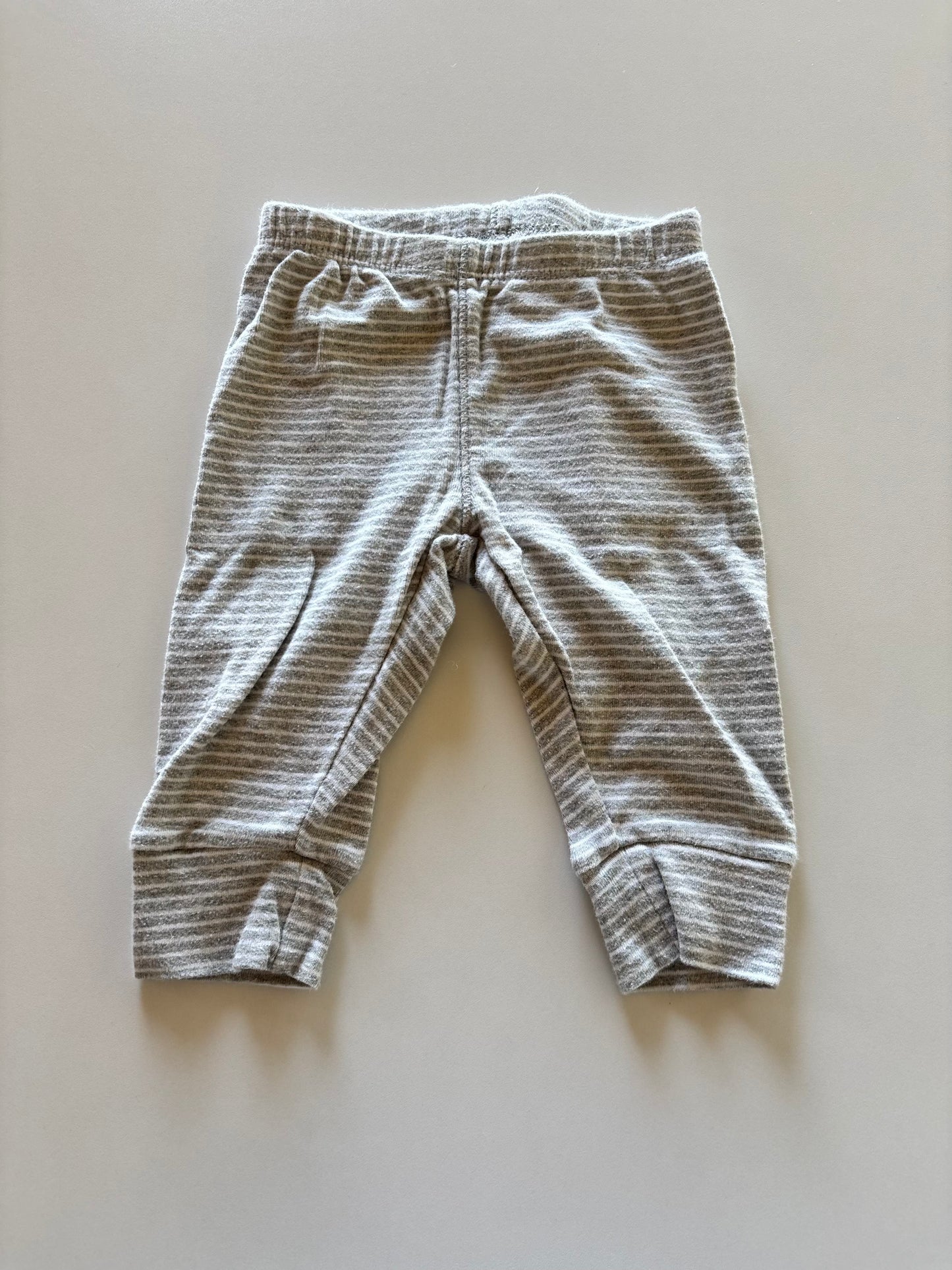 Grey & White Striped Pants