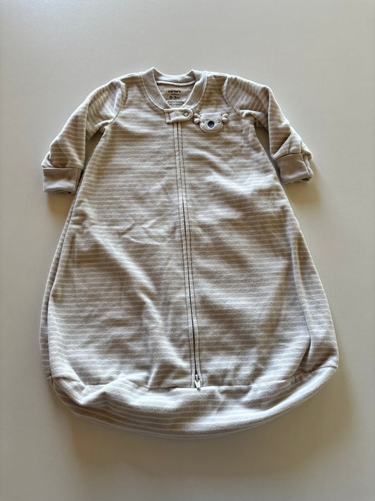 White & Grey Striped Fleece Sleep Sack