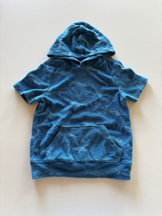 Blue Terry Shark Hooded Tee
