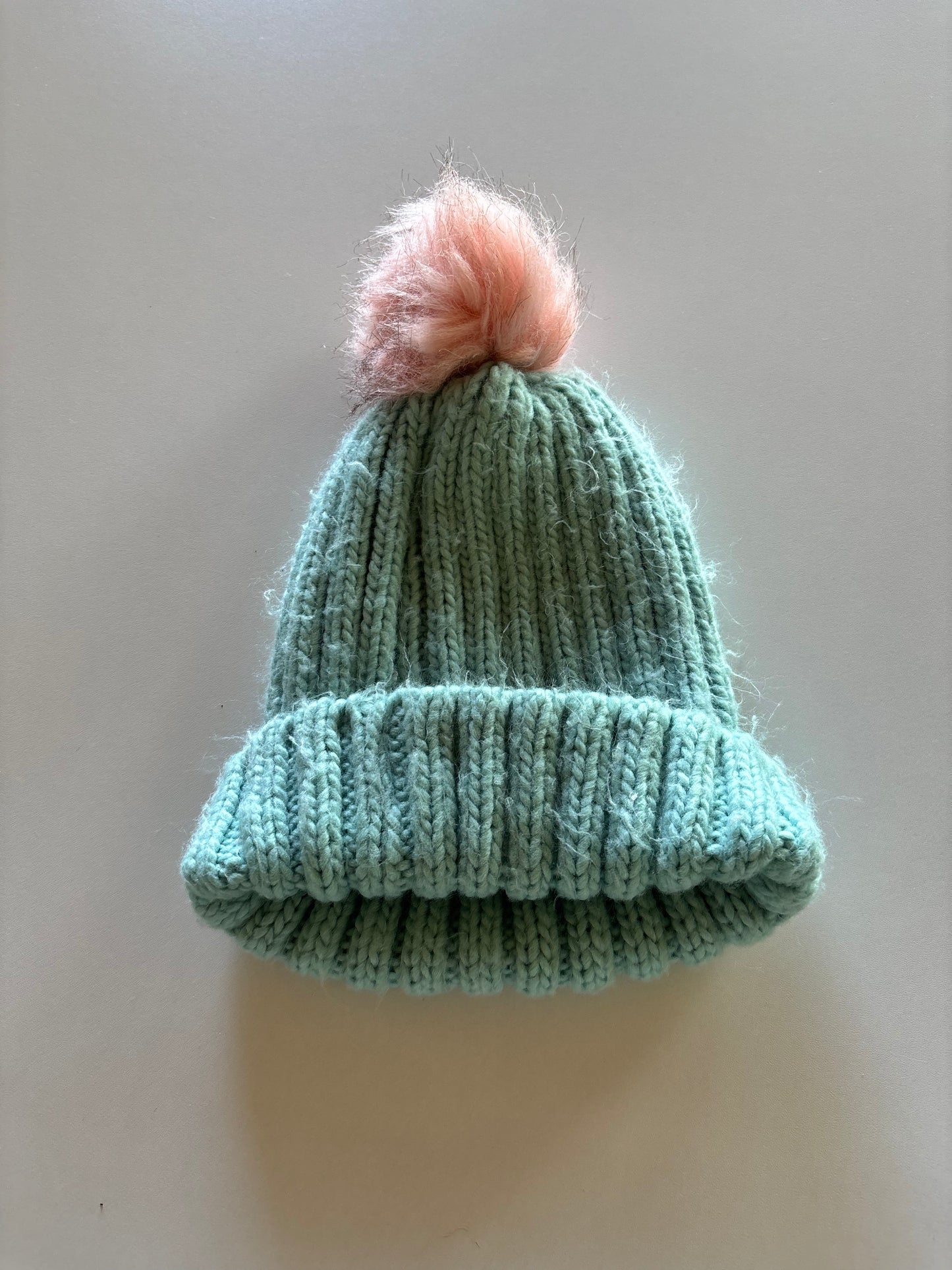 Teal & Pink Knit Toque