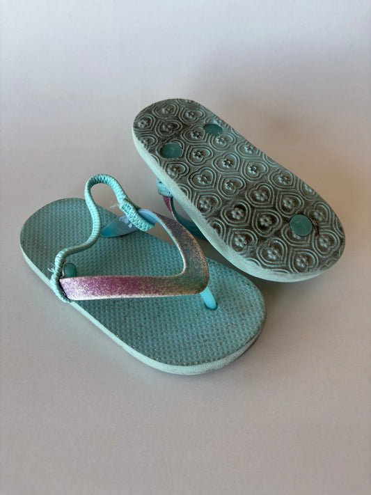 Teal & Pastel Sparkles Sandals