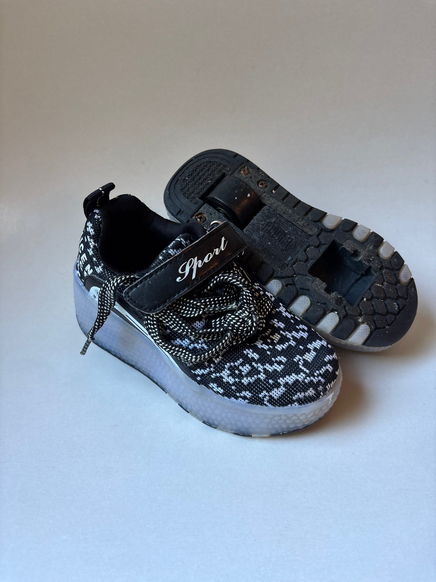 Black & White Wheelie Shoes