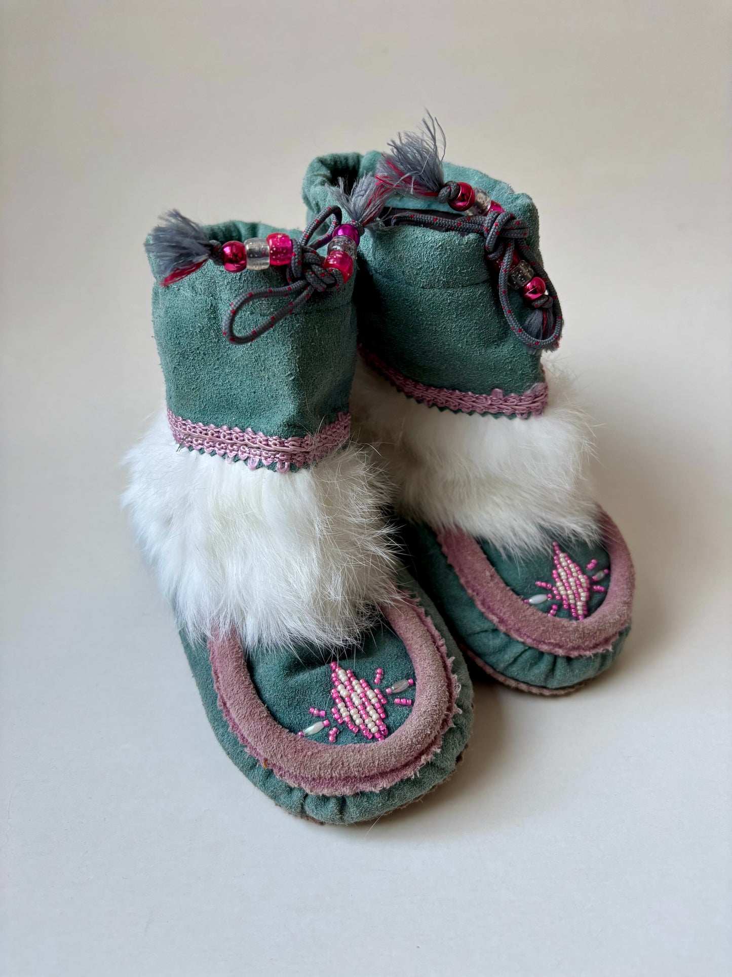 Blue & Pink Moccasins