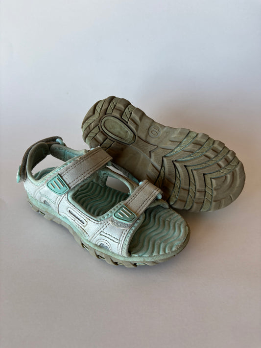 Silver & Mint Sandals