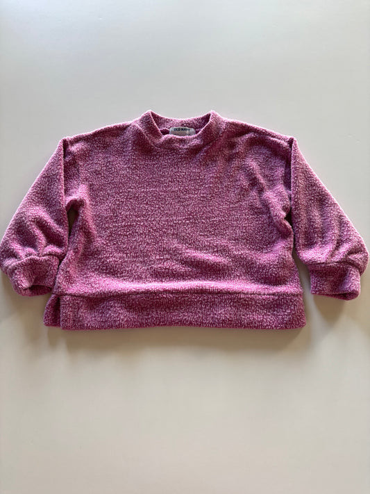 Pink Fuzzy Slightly Cropped Sweater