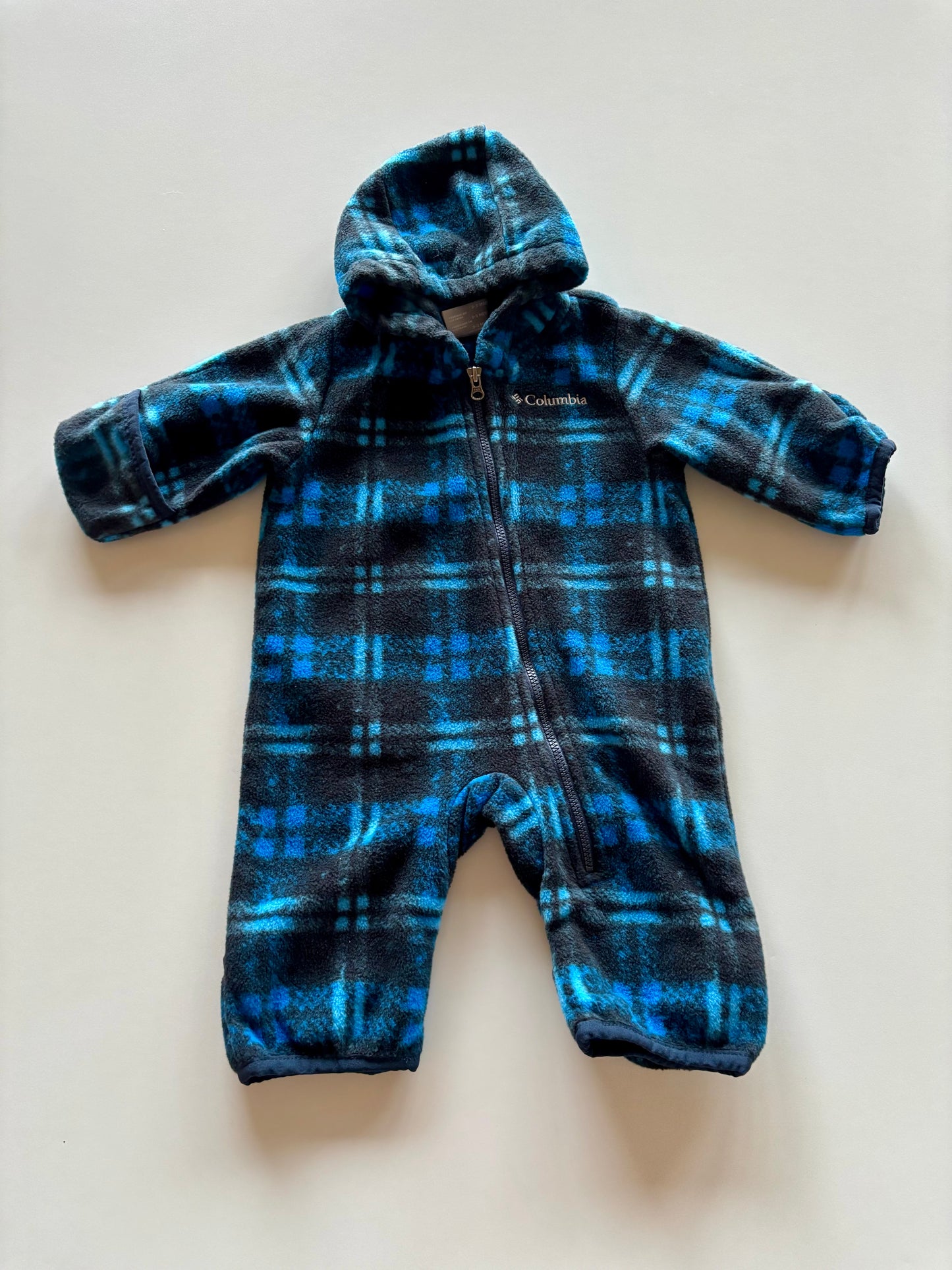 Blue Plaid Fleece Columbia Outdoor Suit