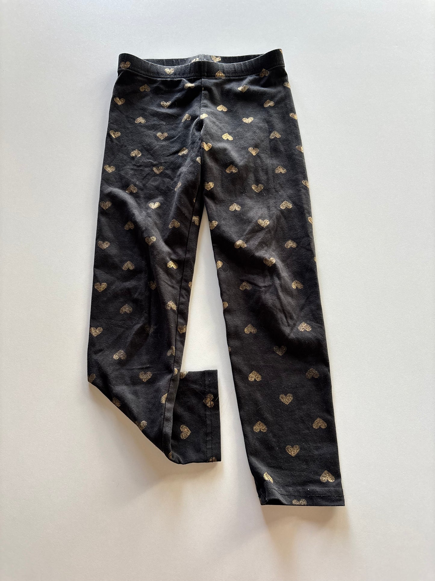 Black & Gold Heart Leggings