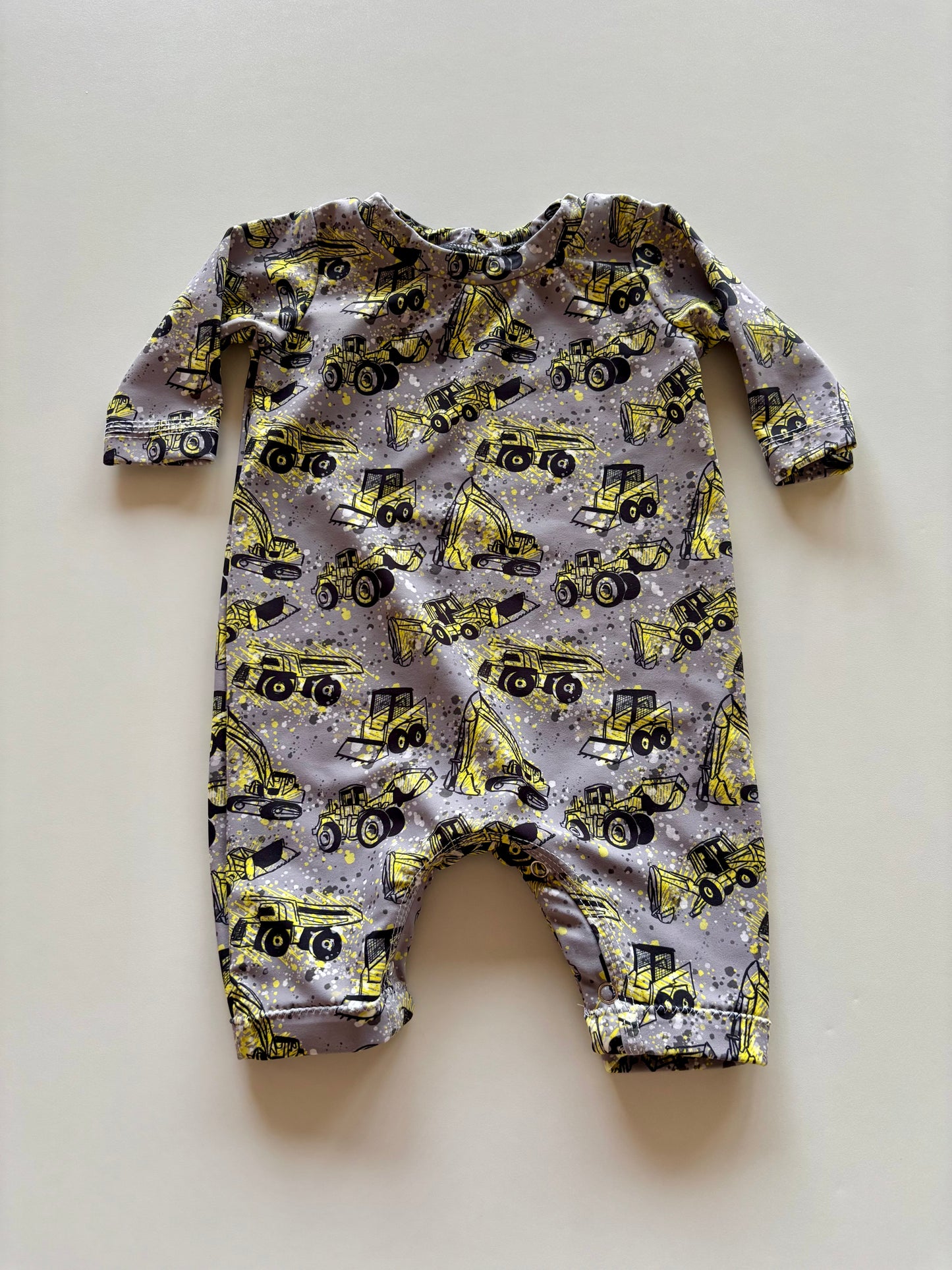 Construction Vehicles Romper
