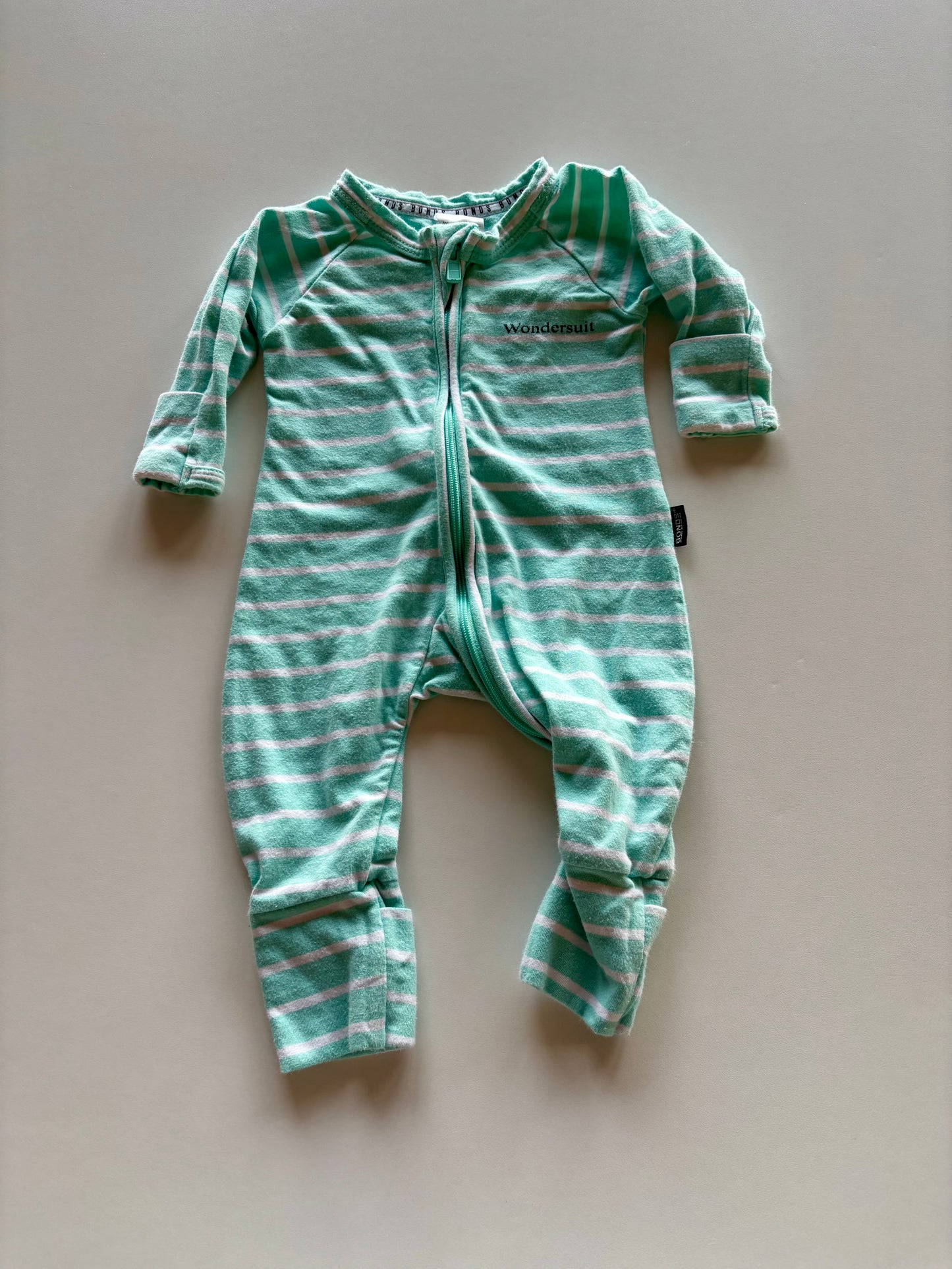 Mint Striped Bonds Wondersuit