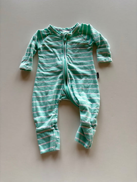 Mint Striped Bonds Wondersuit