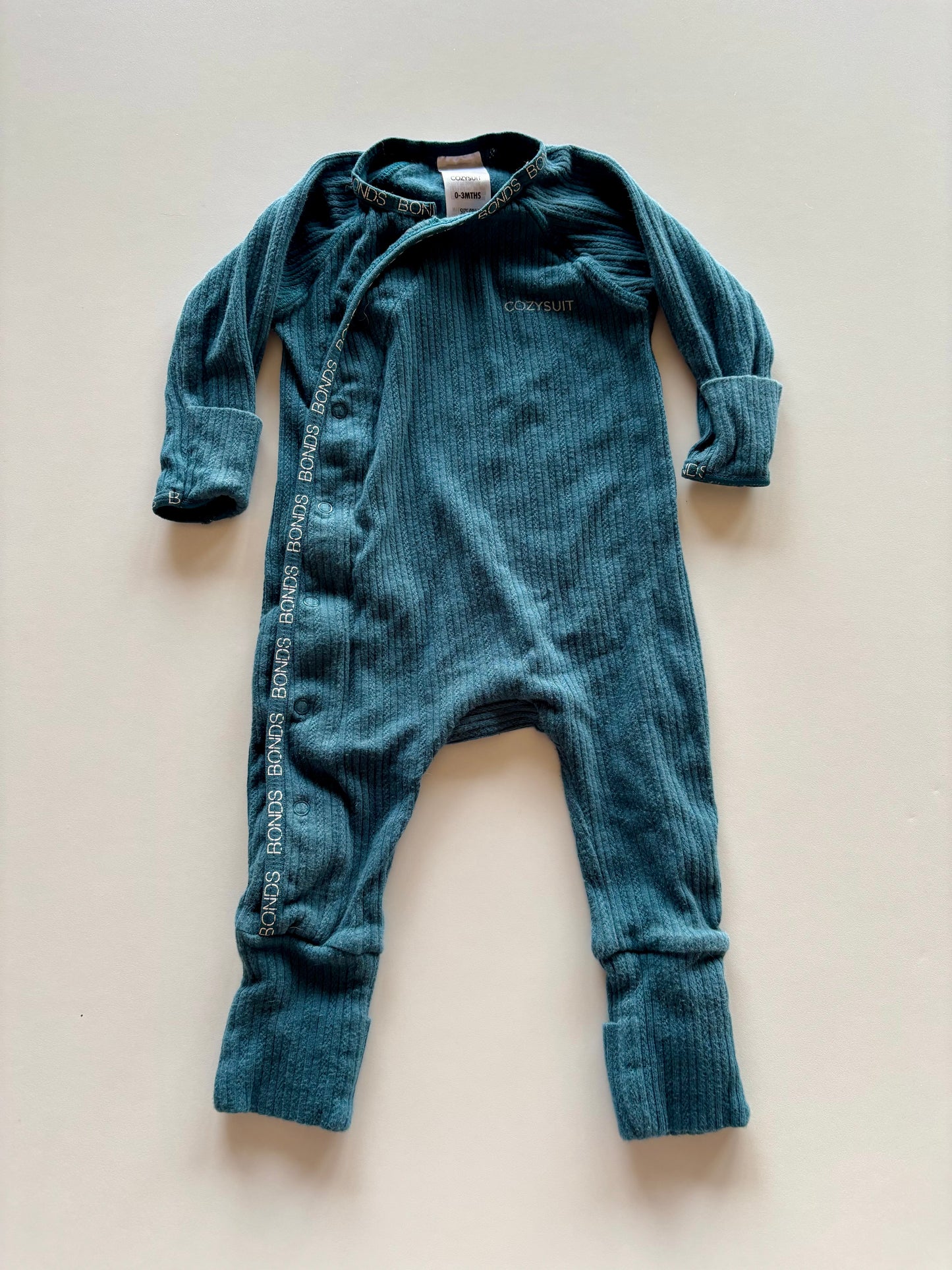 Turquoise Ribbed Bonds Cozysuit