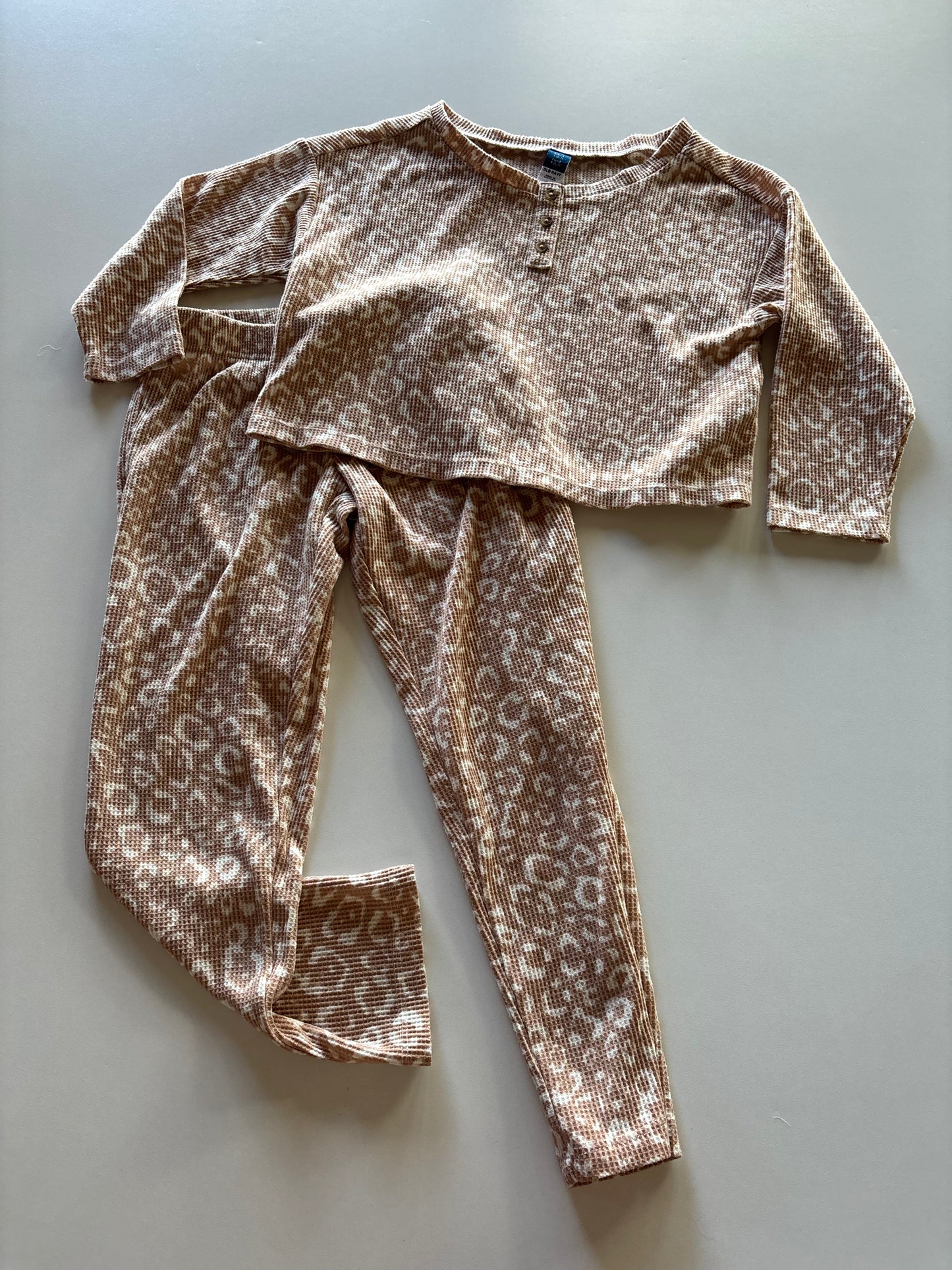 2pc Pinkish Taupe Leopard Set