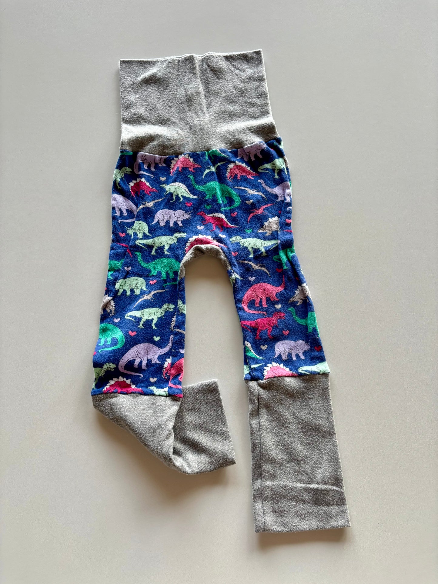Colourful Dino Grow with Me Pants