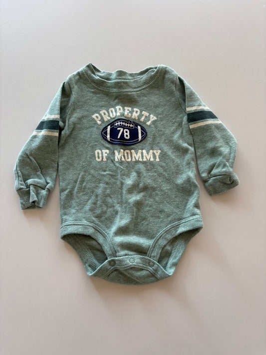 Sage Football Mommy Onesie
