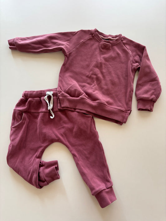 2pc Dusty Pink Leisure Suit
