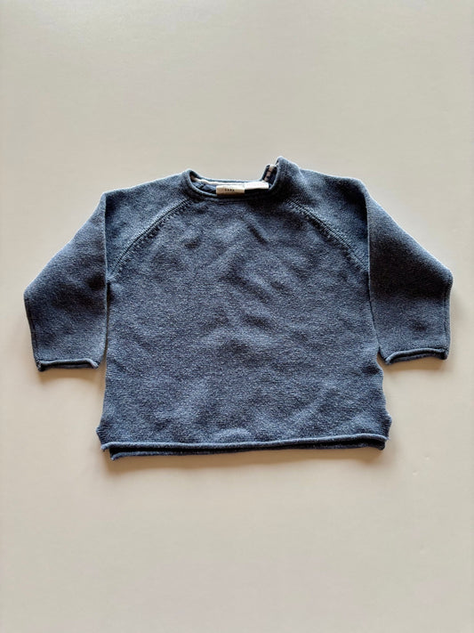 Slate Blue Woven Crewneck