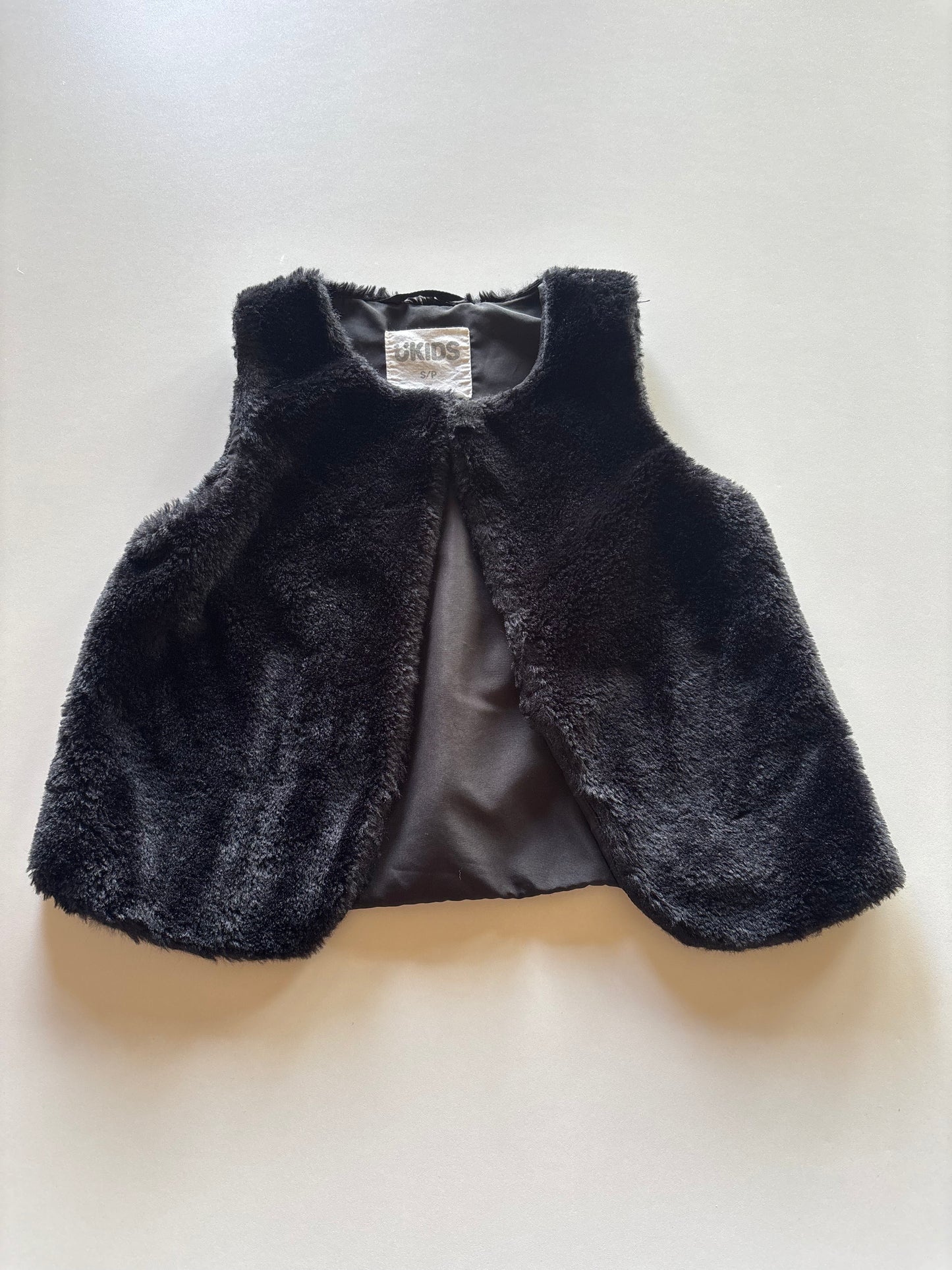 Black Fuzzy Vest
