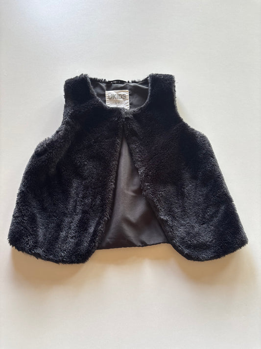 Black Fuzzy Vest