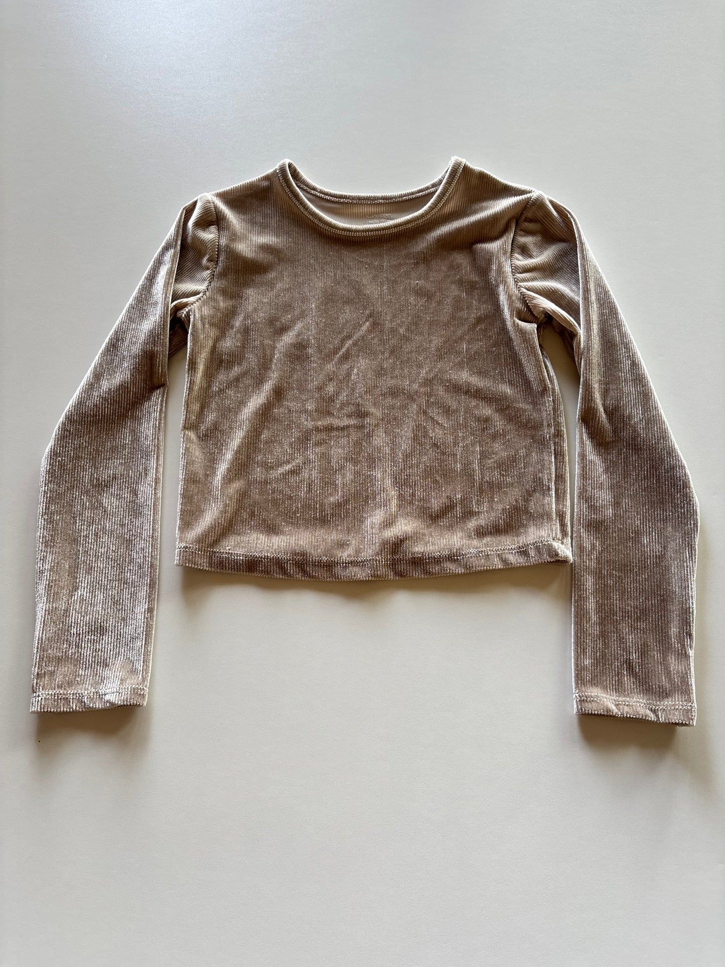 Metallic Brown Ribbed Shirt