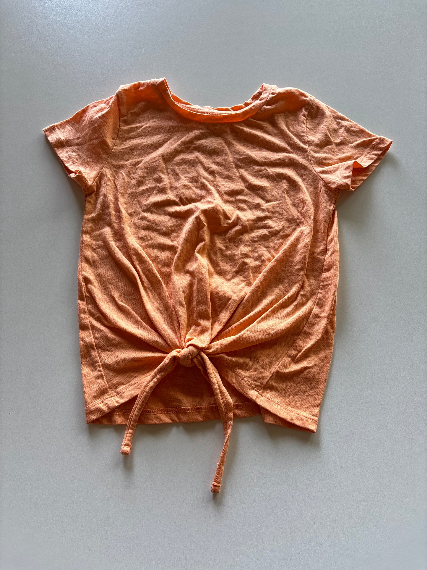 Orange Knotted Tee