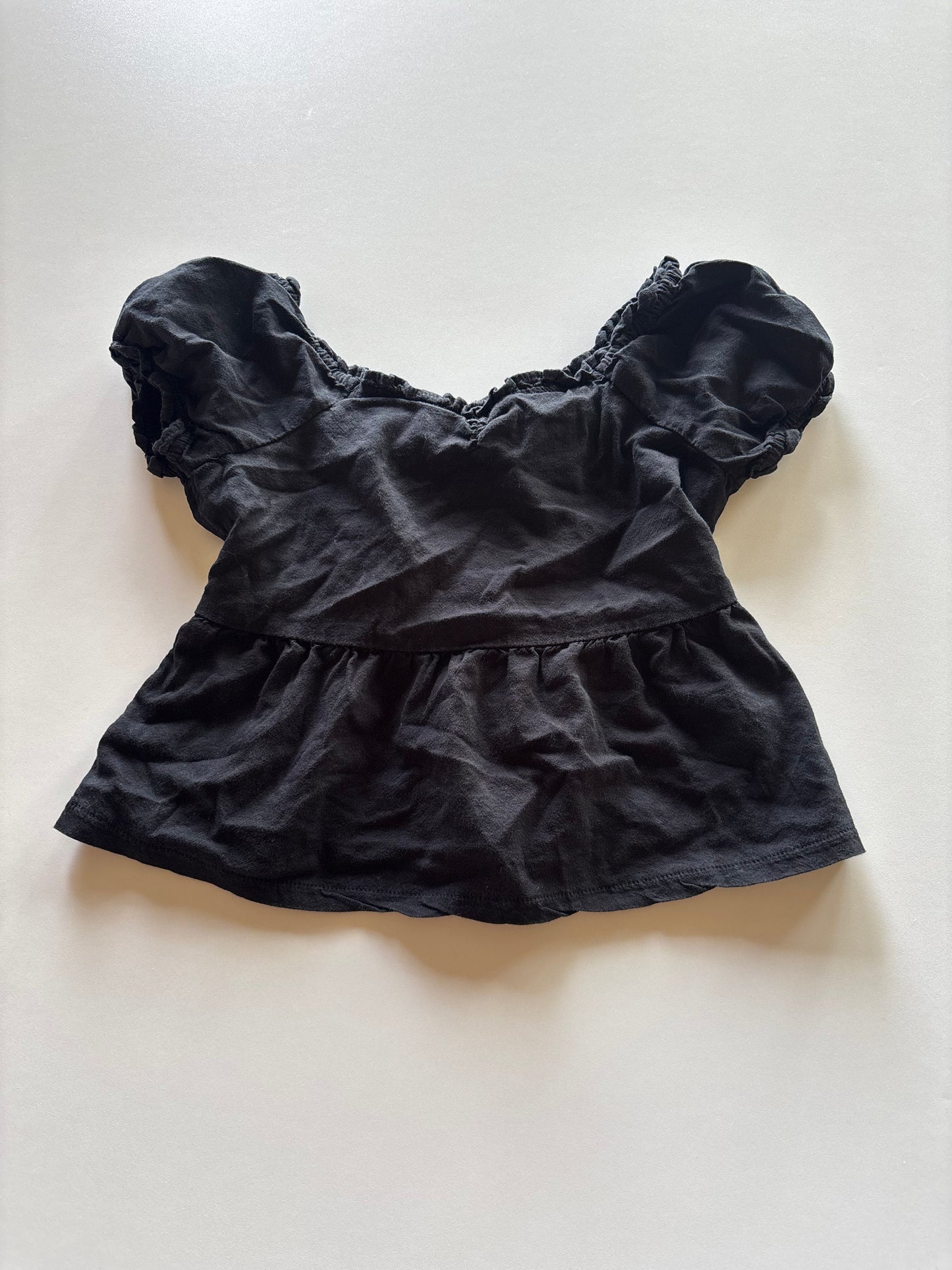 Black Peplum Shirt
