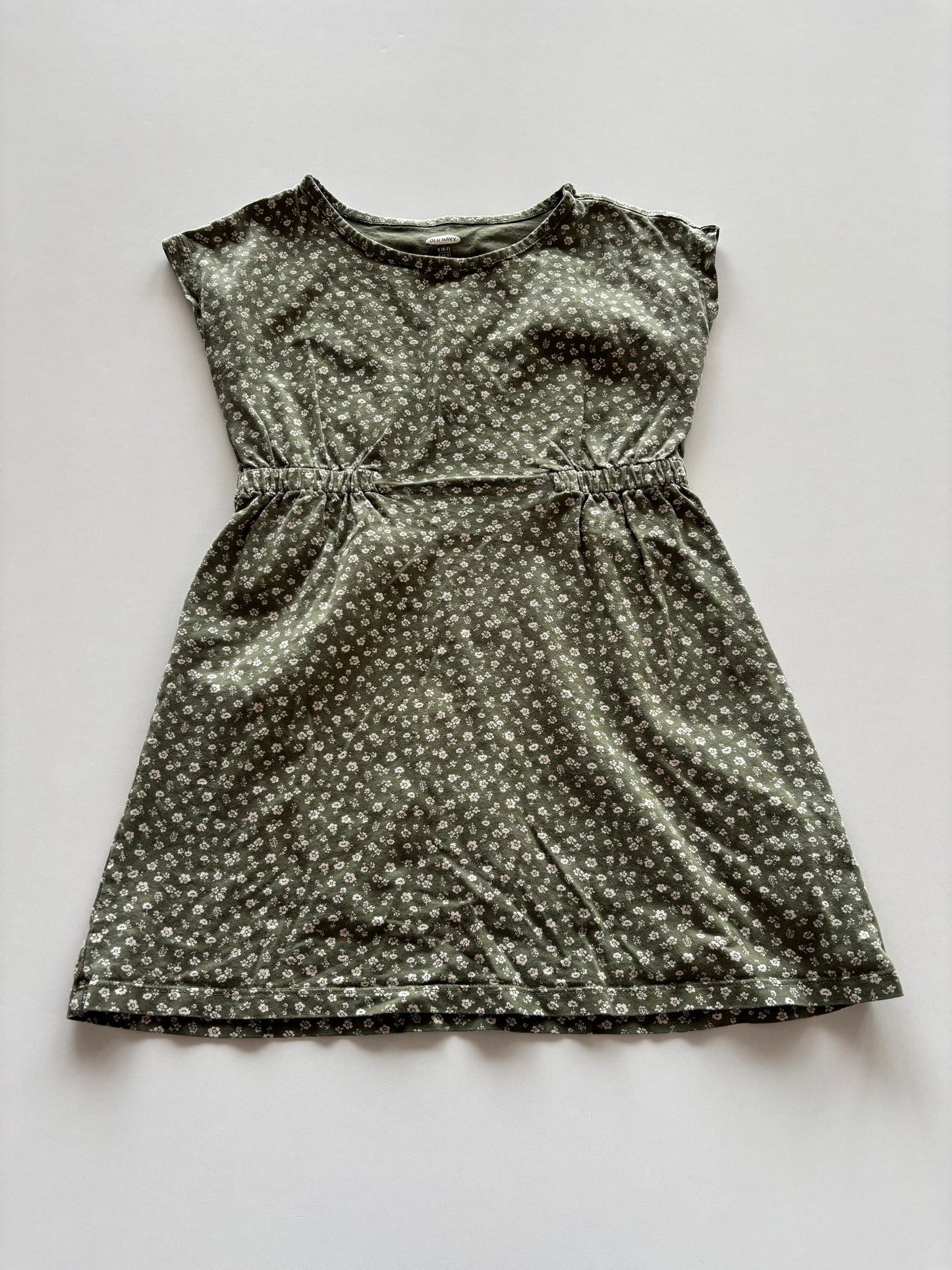 Green & White Floral Dress