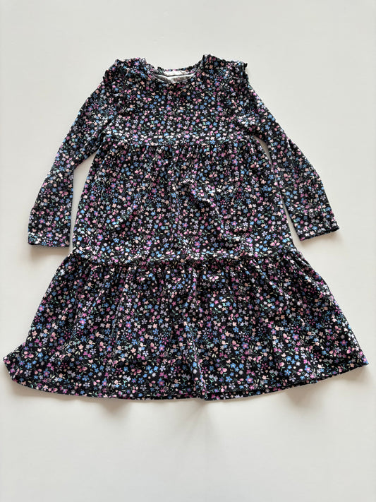 Blue & Purple Floral Tiered Dress