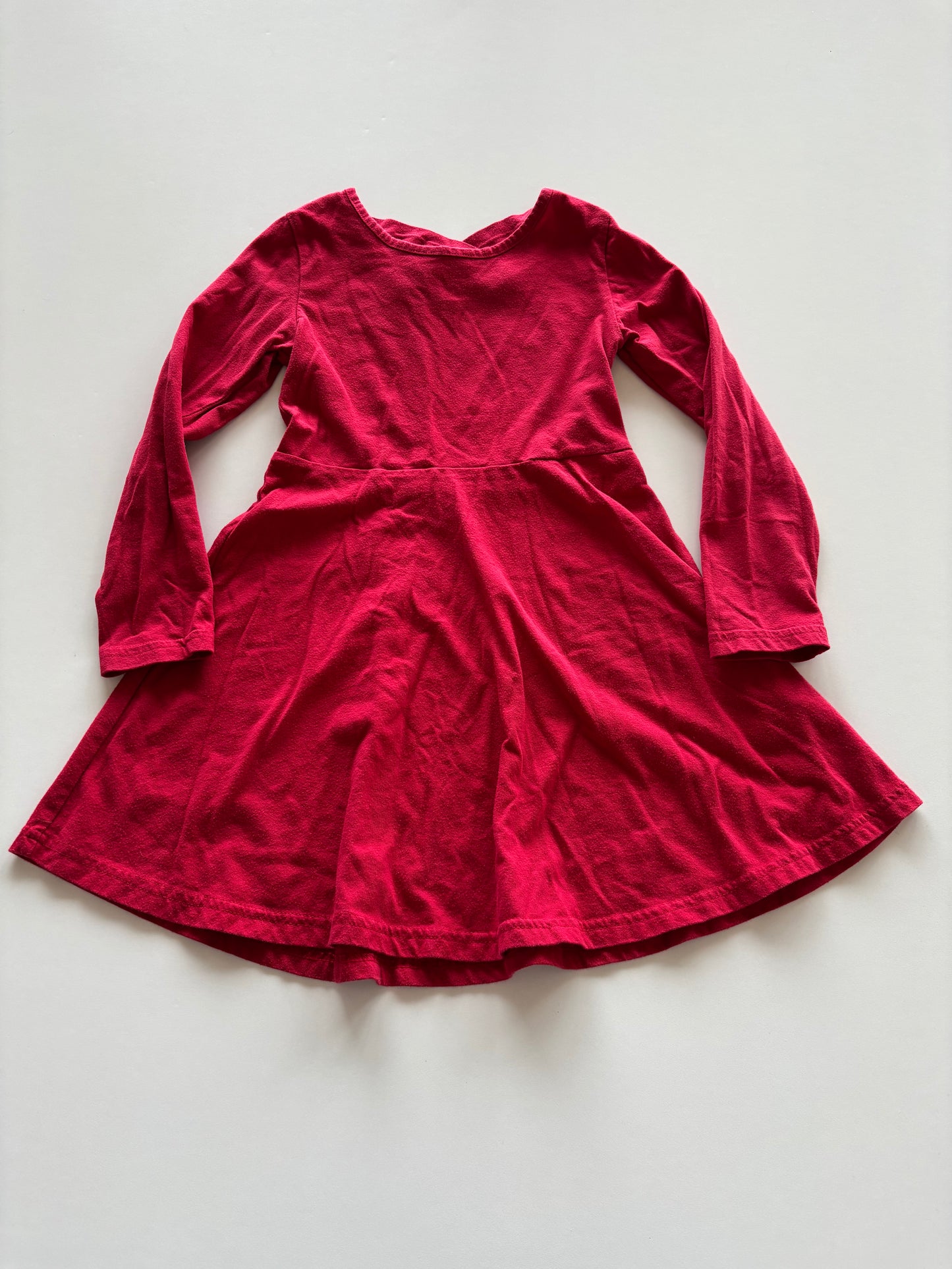 Red Crisscross Back Dress