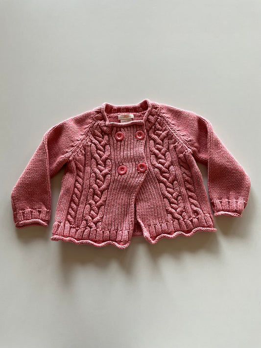Thick Pink Knitted Cardigan