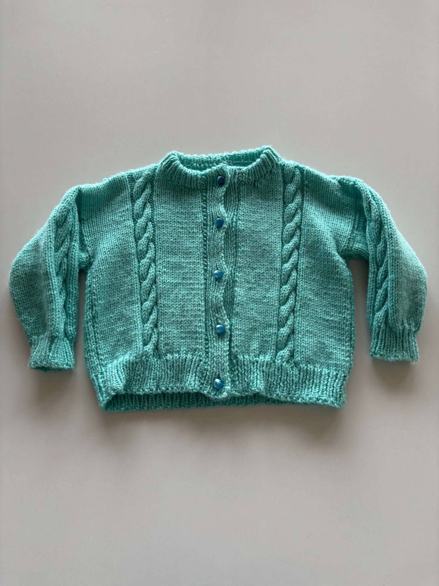 Mint Hand Knit Cardigan