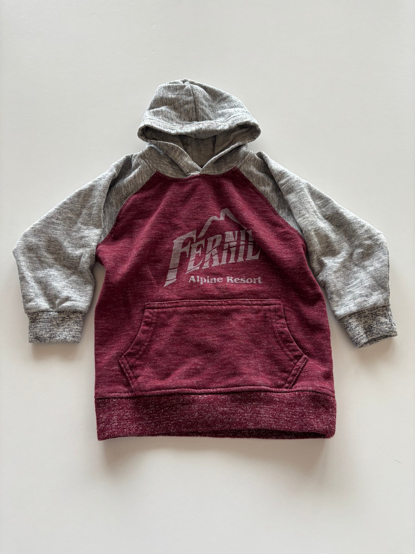 Grey & Burgundy Fernie Hoodie