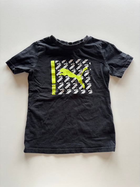 Black & Neon Yellow Puma Tee