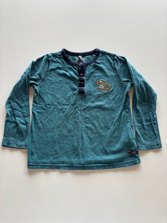 Blue Striped Frog Henley Shirt