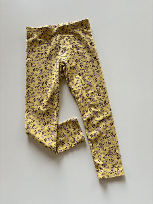Yellow Floral Leggings