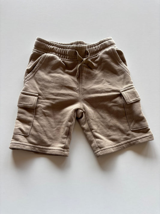 Brown Cargo Sweat Shorts