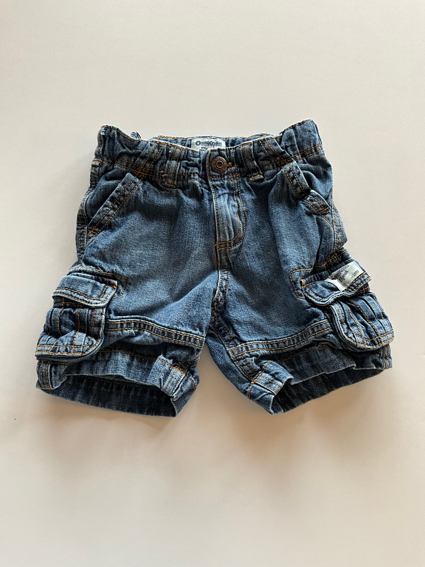 Denim Cargo Shorts