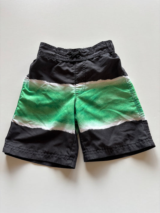 Black & Green Swim Trunks