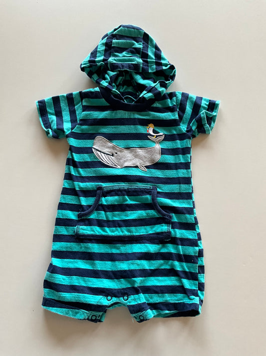 Striped Whale Romper