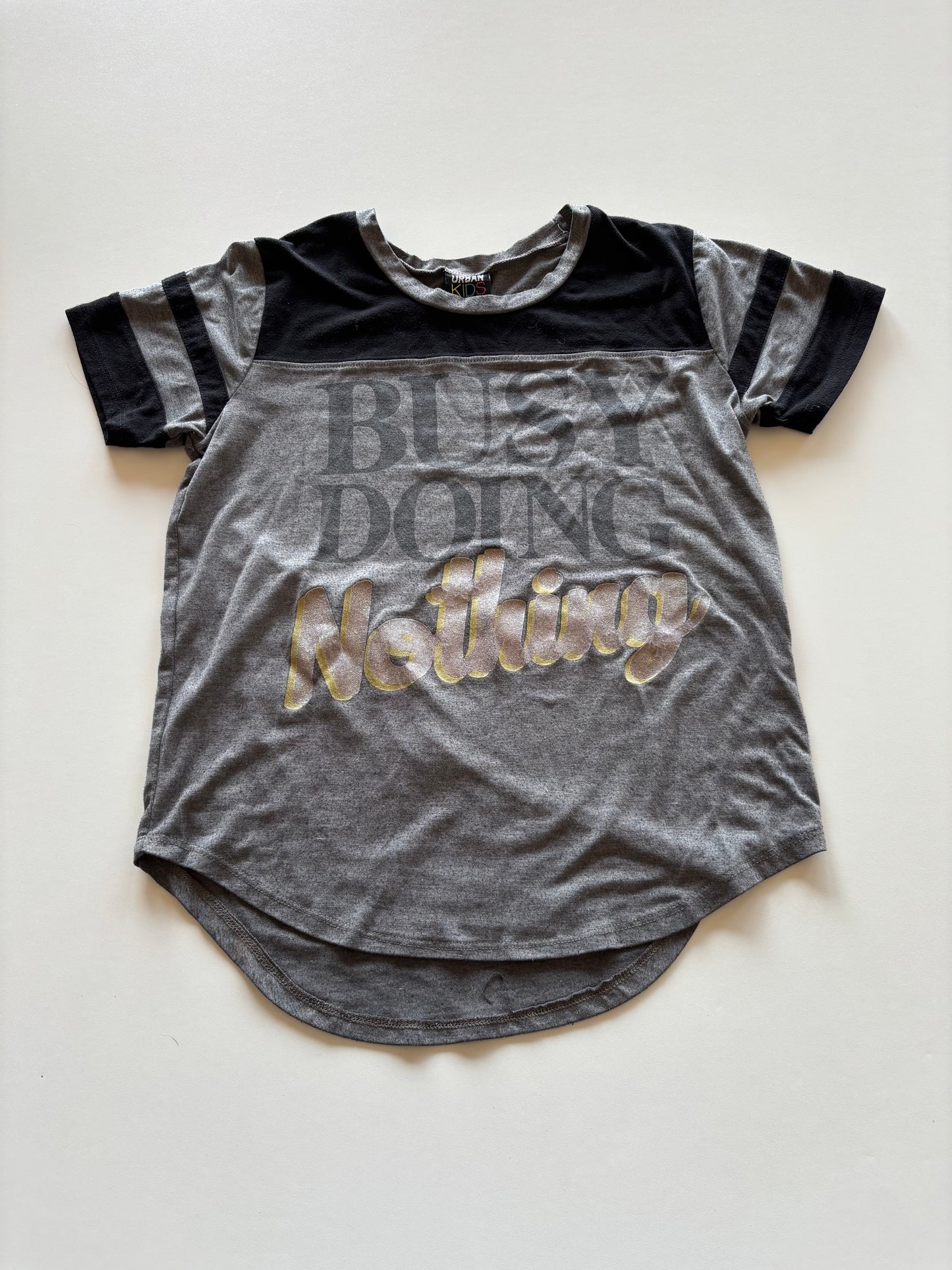 Black & Grey Busy Doing Nothing Tee