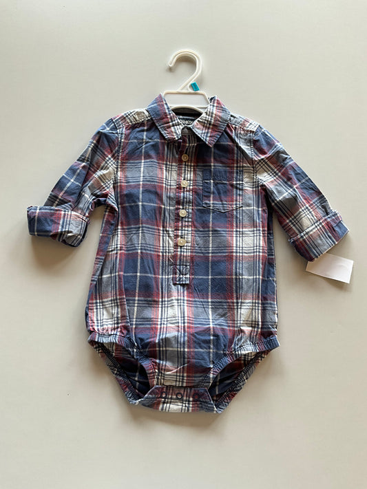 BNWT Blue & Red Plaid Onesie