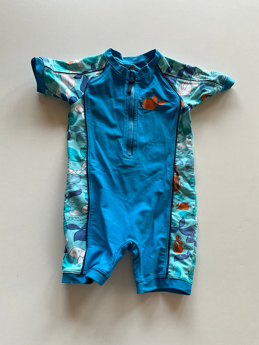 Blue Whales Rashguard Swimsuit