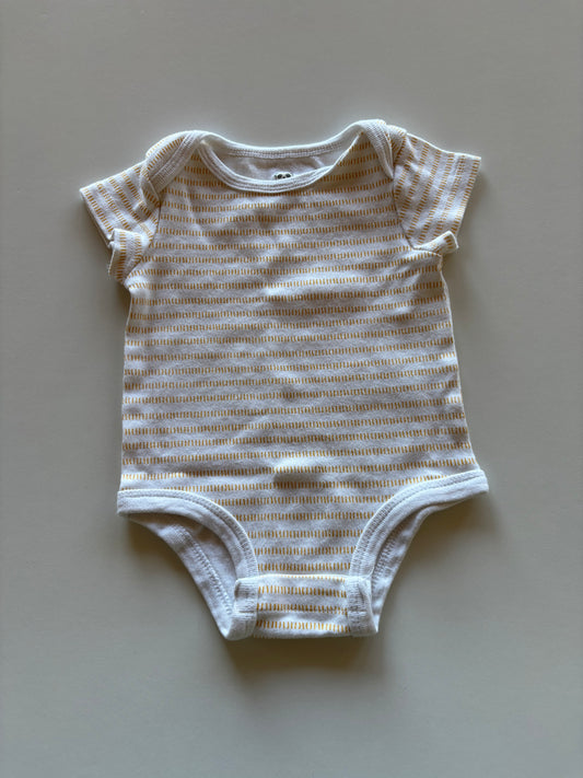 White & Yellow Patterned Onesie