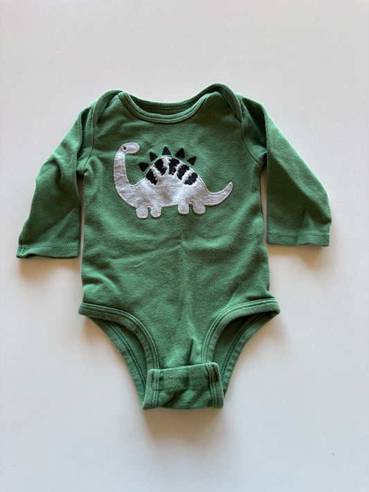 Green Dinosaur Long Sleeve Onesie