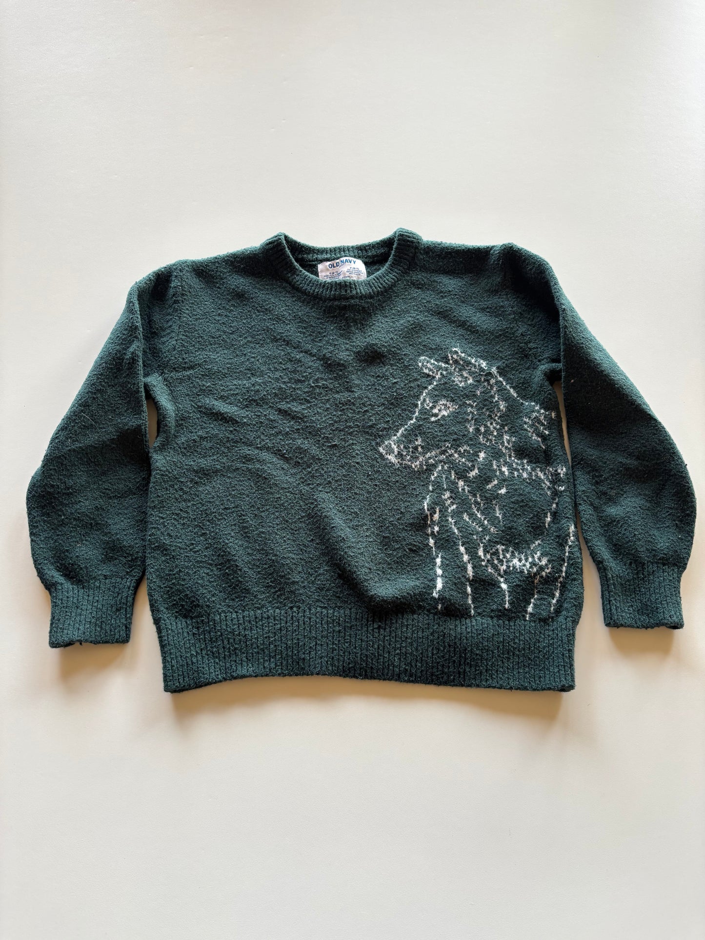 Green Wolf Knit Sweater