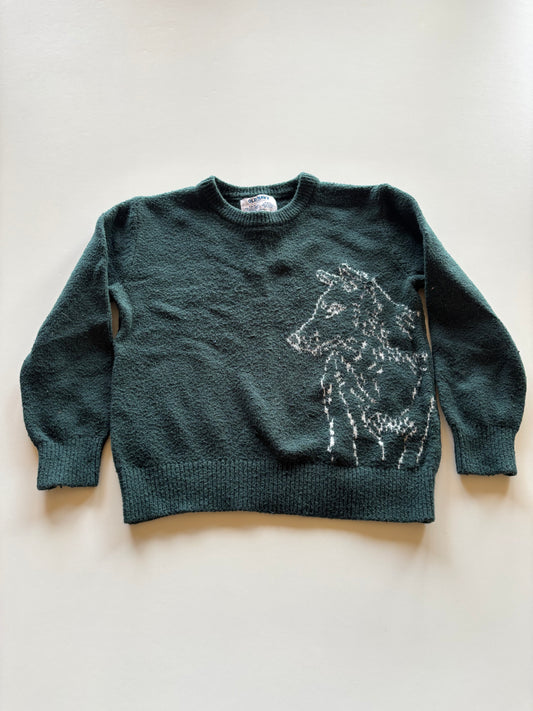 Green Wolf Knit Sweater