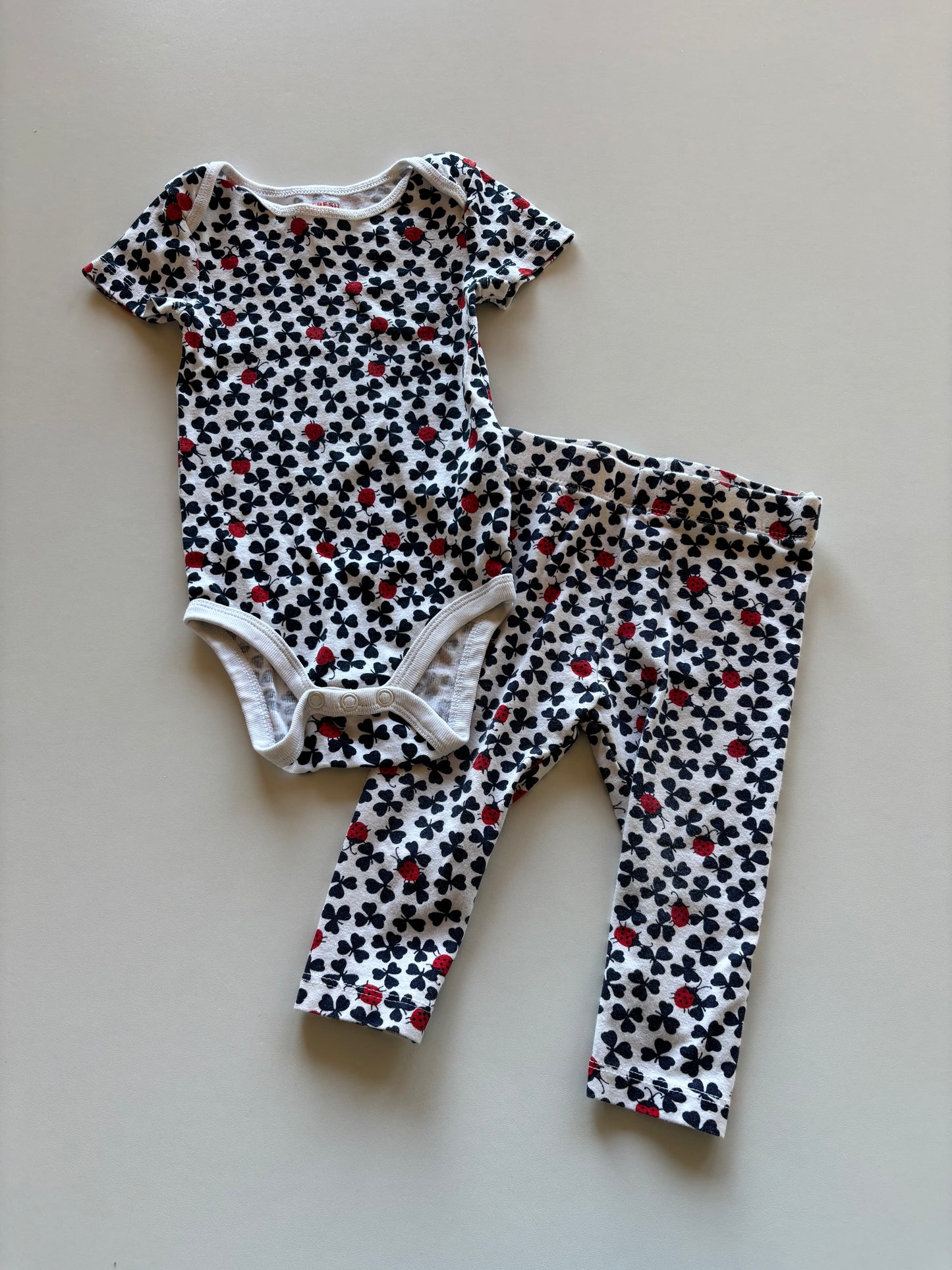 2pc Matching Navy Ladybug Set