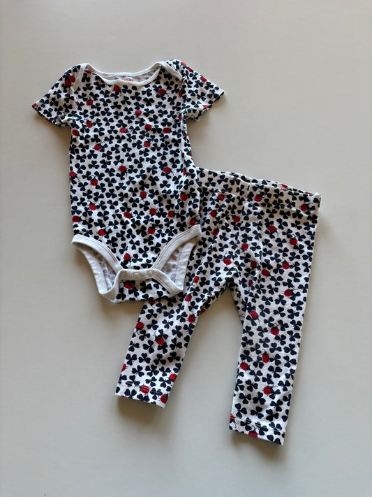 2pc Matching Navy Ladybug Set