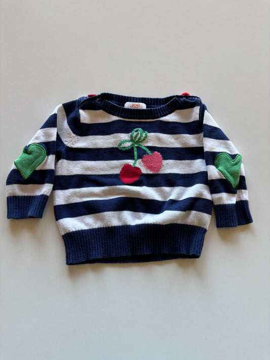 Striped Cherry Sweater
