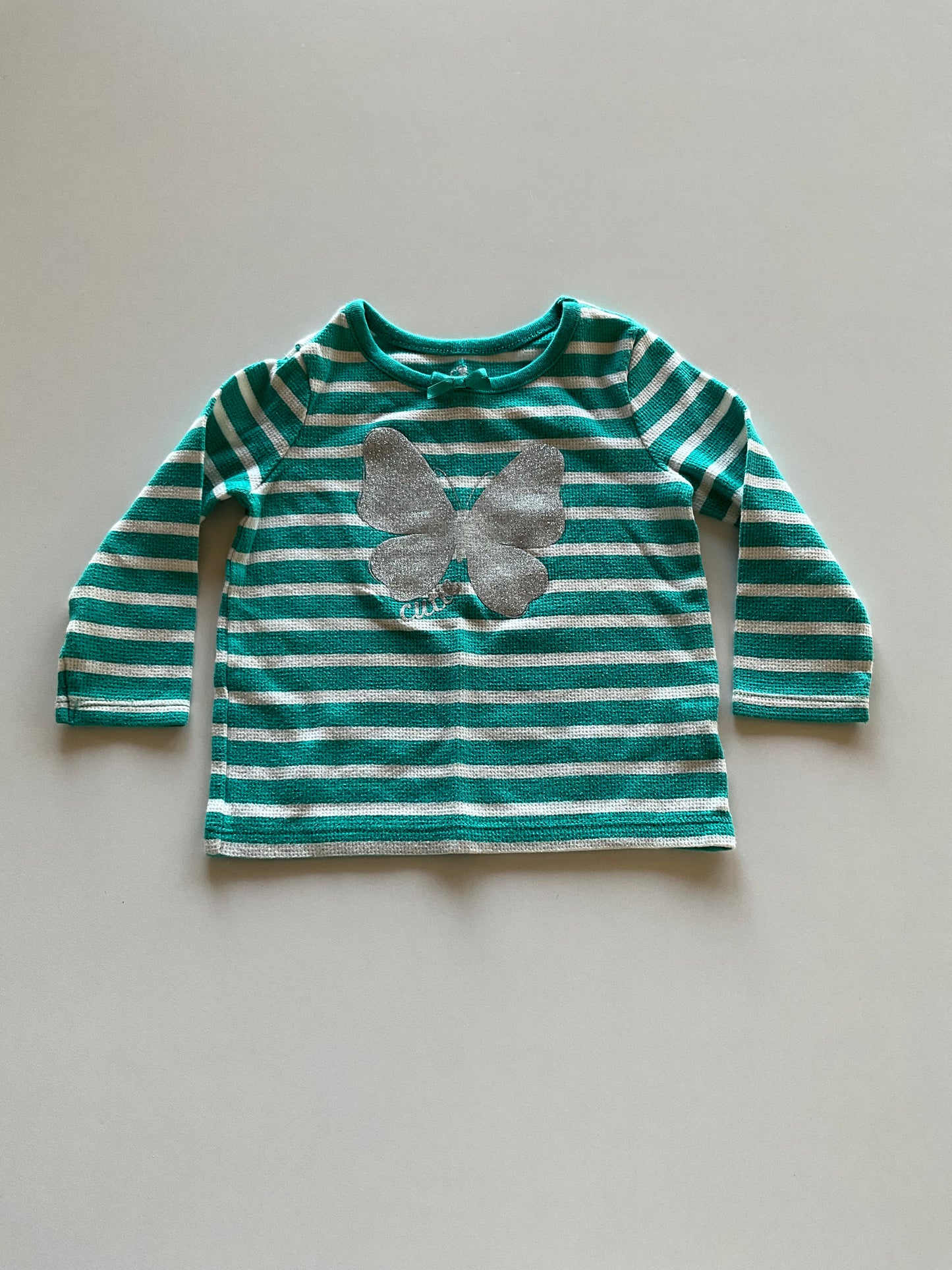 Silver Butterfly Waffle Shirt