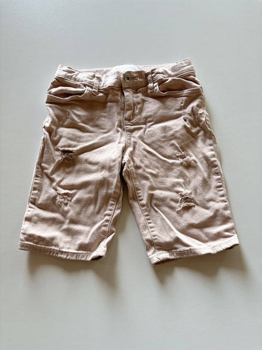 Distressed Pink Bermuda Shorts